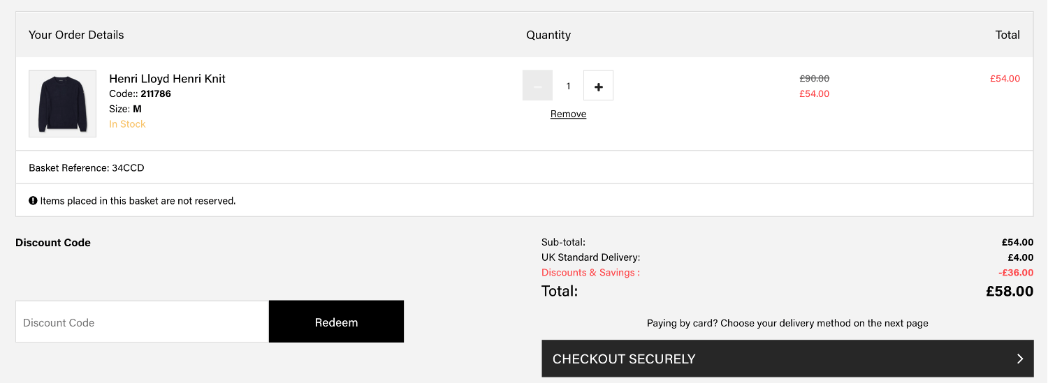 The Hip Store discount code box