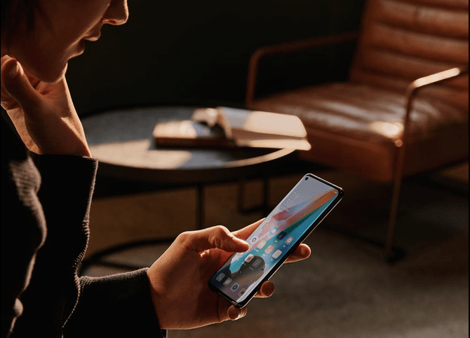 Person using smartphone