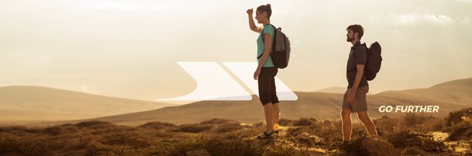 Man and woman hiking