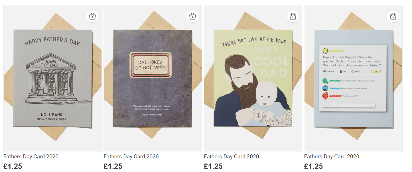 fathers day cards from typo