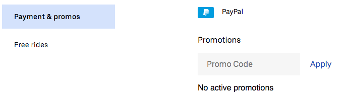 Uber Eats promo code box
