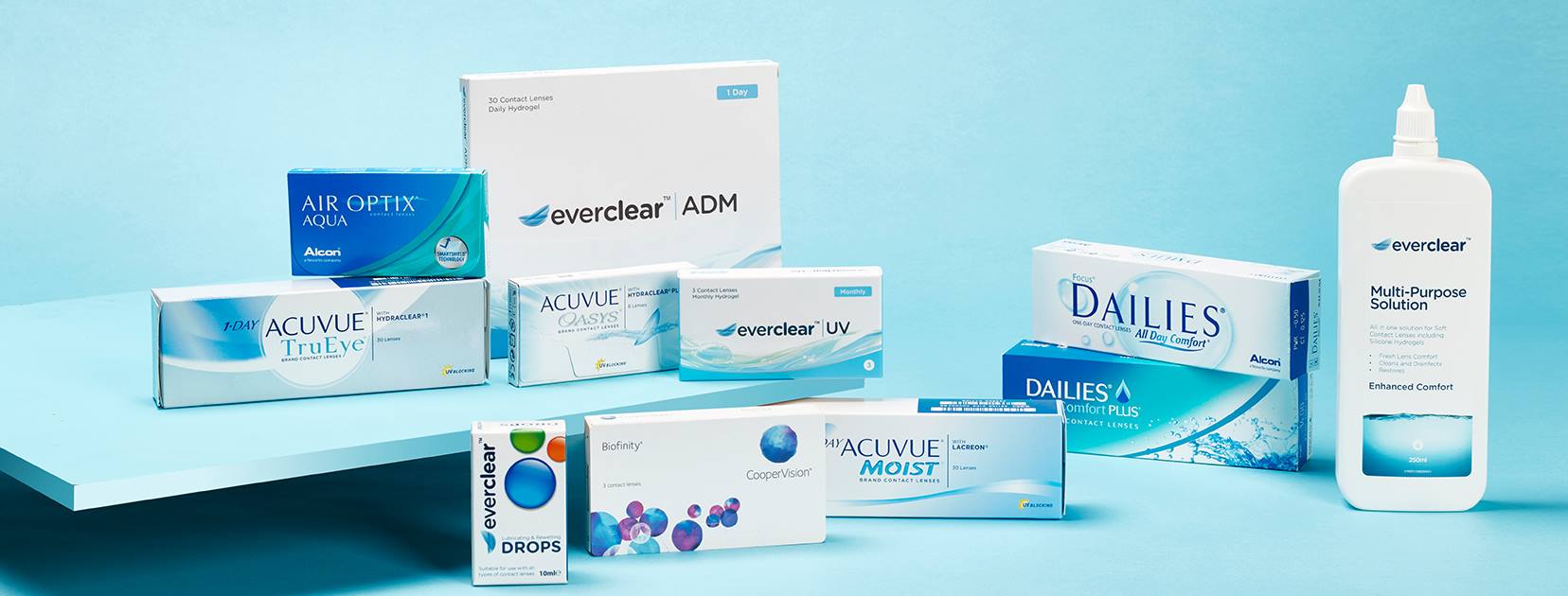 Vision Direct contact lens range