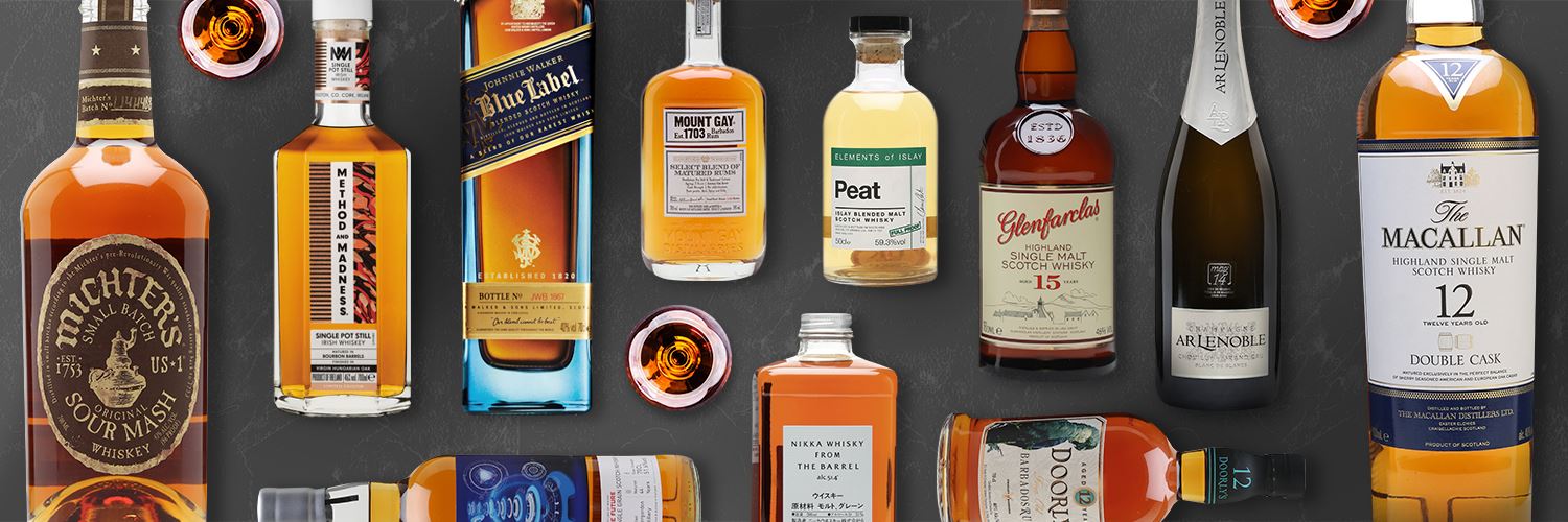 whisky bottles from the whisky exchange