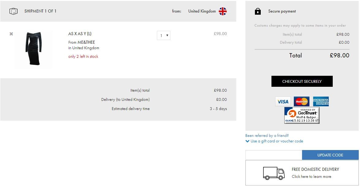 hollister delivery code