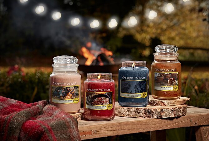 Selection of large jar Yankee Candles